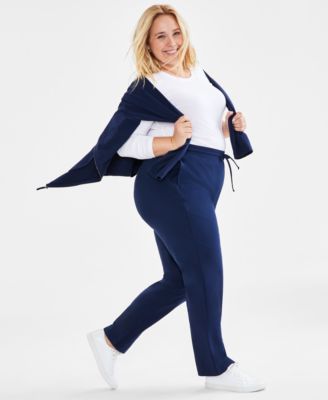 Style & Co - Plus Size Solid Full-Length Pull-On Pants