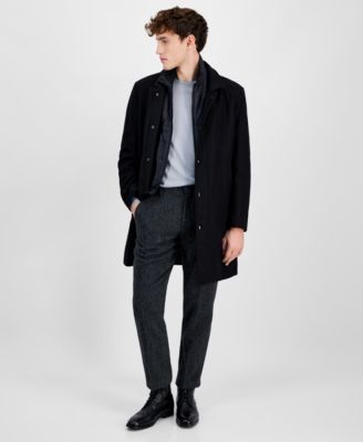 Nautica - Men's Classic-Fit Bib Wool Overcoat