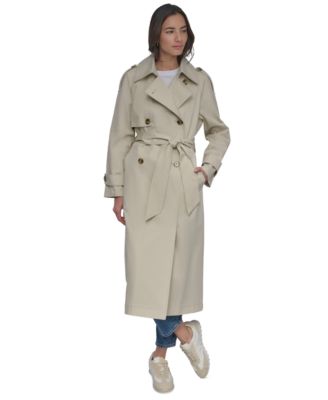 DKNY Jeans - Women's Cotton Double-Breasted Trench Coat
