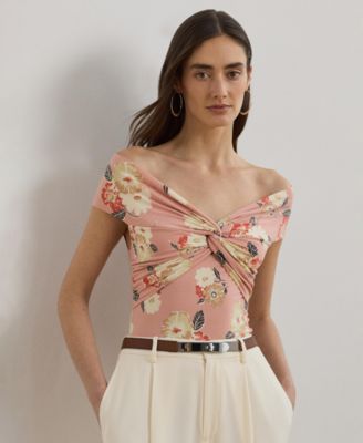 Lauren Ralph Lauren - Women's Floral Twist-Front Off-the-Shoulder Top