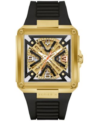 Bulova - Limited Edition Men's Series X SE Automatic Black HNBR Rubber Strap Watch 39mm
