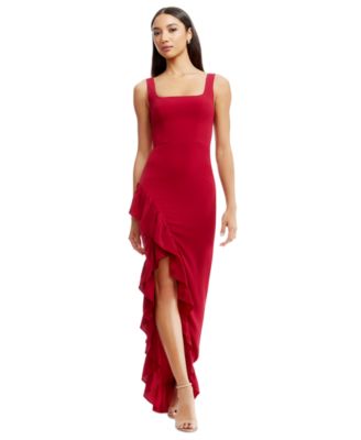 Dress the Population - Women's Charlene Ruffled High-Low Gown