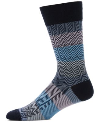 Perry Ellis Portfolio - Men's Zig-Zag Crew Socks