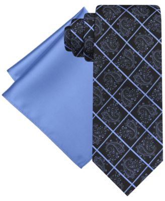 Steve Harvey - Men's Paisley Square Tie & Pocket Square Set