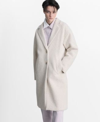 MANGO - Women's Oversized Boucle Long Coat