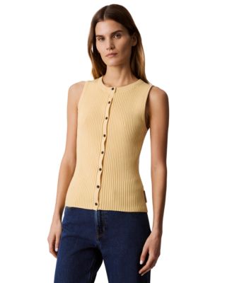 Calvin Klein Jeans - Women's Smooth Cotton Rib Sweater Tank