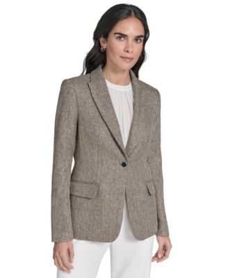Calvin Klein - Women's Textured One-Button Jacket