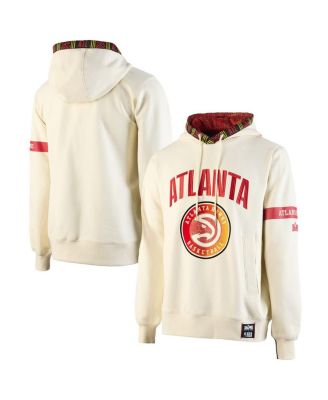 Two Hype - Men's Cream Atlanta Hawks Culture Hoops Collection Premium Pullover Hoodie