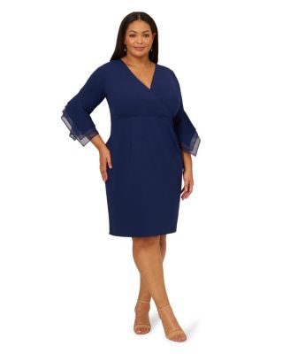 Adrianna Papell - Plus Size 3/4-Sleeve Sheath Dress