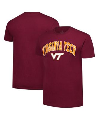 Fanatics Unlabeled - Men's Maroon Virginia Tech Hokies Basic Distressed Arch Mascot T-Shirt