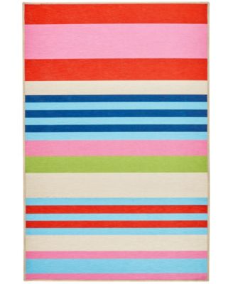 Dash and Albert Rugs by Annie Selke - Beach Stripe Machine Washable DA2163 6'x9' Area Rug