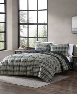Eddie Bauer - Rugged Plaid Multi Navy Comforter Set, King