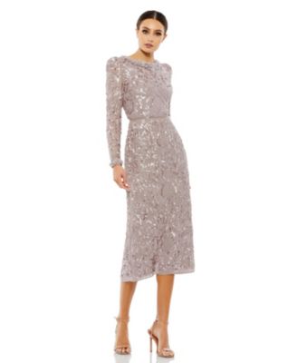 Mac Duggal - Sequined Beaded Cocktail Dress