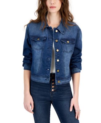 Tinseltown - Juniors' Long-Sleeve Denim Trucker Jacket