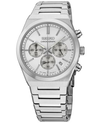 Seiko - Men's Chronograph Essentials Stainless Steel Bracelet Watch 40mm