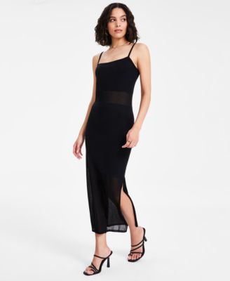 Bar III - Women's Sleeveless Side-Slit Midi Sweater Dress