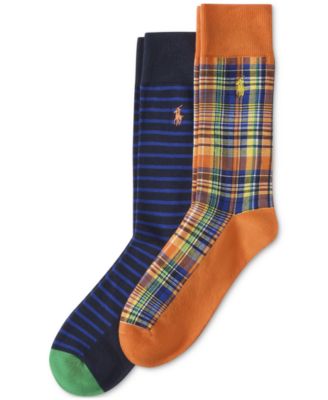 Polo Ralph Lauren - Men's 2-Pk. Summer Plaid Slack Socks