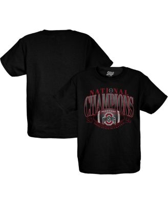 Blue 84 - Big Boys and GIrls Black Ohio State Buckeyes College Football Playoff 2024 National Champions Ace SlotT-shirt