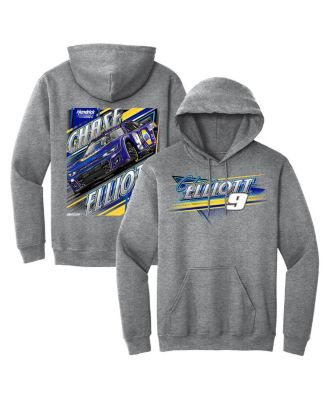 Hendrick Motorsports Team Collection - Men's Heather Gray Chase Elliott Car Pullover Hoodie
