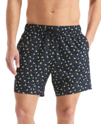 Nautica - Men's Classic-Fit Active Stretch Quick-Dry Printed 6" Swim Trunks