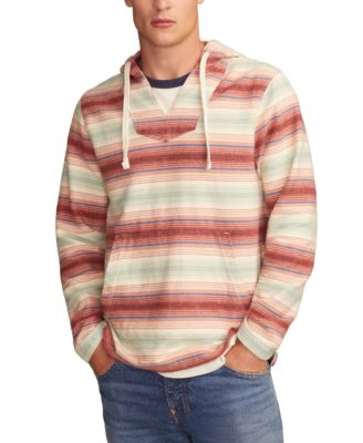 Lucky Brand - Men's Ombr&eacute; Woven Baja Striped Pullover Hoodie