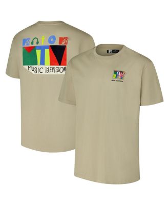 Freeze Max - Men's Tan MTV Color Blocking Loose Fit T-Shirt