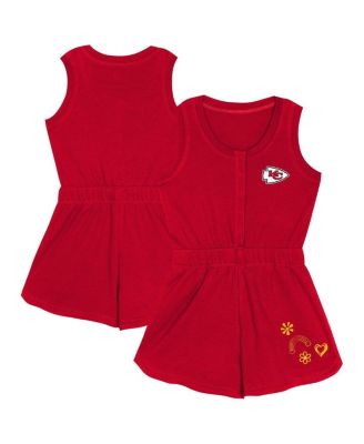 Outerstuff - Girls Toddler Red Kansas City Chiefs Super Girl Romper