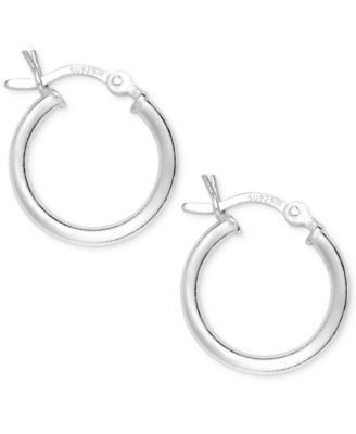 Macy's - Sterling Silver Earrings, Small Hoops