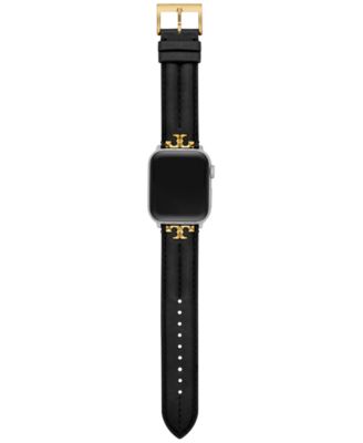 Tory Burch - The Kira Black Leather Strap For Apple Watch&reg; 38mm-45mm