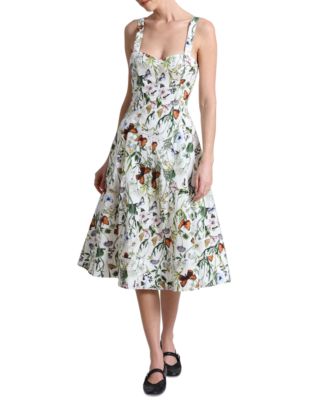 Avec Les Filles - Women's Printed A-Line Midi Dress