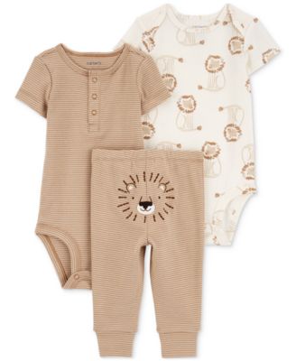 Carter's - Baby Boys and Baby Girls 3-Pc. Little Character Bodysuit & Pant Set