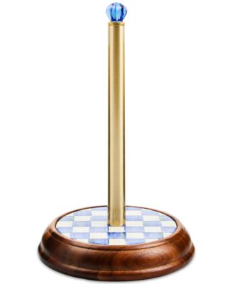 MacKenzie-Childs - Royal Check Wood Paper Towel Holder
