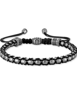 Bulova - Stainless Steel Icon Beaded Bolo Bracelet