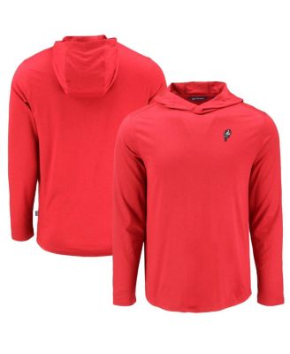 Cutter & Buck - Men's Cutter Buck Scarlet Ohio State Buckeyes Coastline Epic Comfort Eco Long Sleeve Hoodie T-Shirt