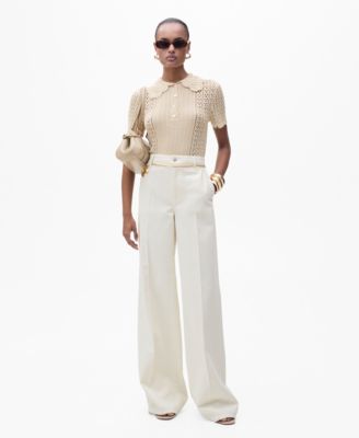 MANGO - Women's High-Rise Wide Leg Jeans