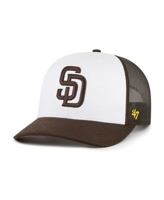 '47 Brand - Men's  White/Brown San Diego Padres Freshman Trucker Adjustable Hat