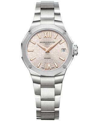 Baume & Mercier - Women's Swiss Riviera Stainless Steel Bracelet Watch 33mm
