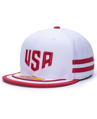 Fan Ink - Men's&nbsp;White USMNT Off-Shore Snapback Hat