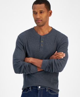 Club Room - Men's Thermal Long Sleeve Henley