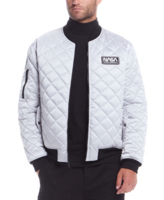 Space One - Men's NASA Reversible Quilted Bomber Jacket