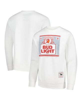 Mitchell & Ness - x Bud Light Men's White Tampa Bay Buccaneers The Crest Pullover Sweatshirt