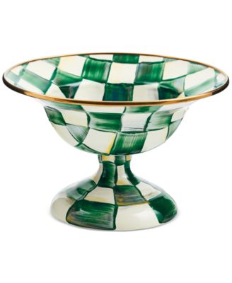 MacKenzie-Childs - Emerald Check Compote, Small