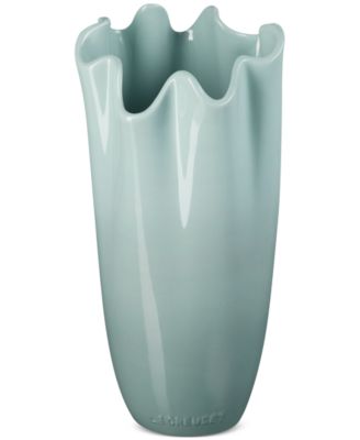 Le Creuset - Stoneware Iris Collection Ruffle Vase, 12"H
