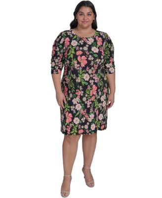 Tommy Hilfiger - Plus Size Floral-Print Shift Dress