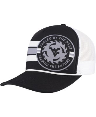 Legacy Athletic - Men's Black West Virginia Mountaineers Built on Bravery Running Circle Trucker Adjustable Hat