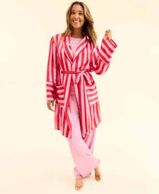 Macy's - Flower Show Women's Striped Midi Length Robe