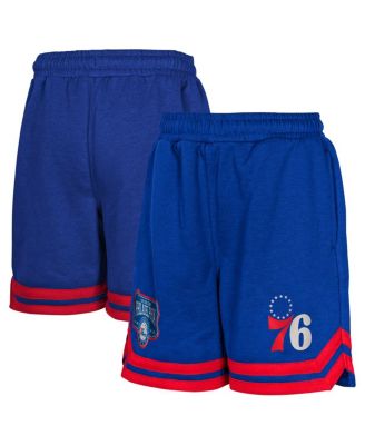 Outerstuff - Big Boys and Girls Royal Philadelphia 76ers Teardrop Fleece Shorts