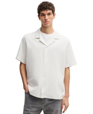 Hugo Boss - BOSS by  Men's Waffle Cotton Relaxed-Fit Shirt