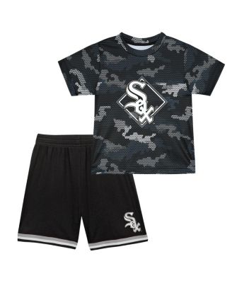 Outerstuff - Toddler Black Chicago White Sox Field Ball T-Shirt Shorts Set