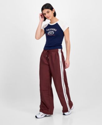 Celebrity Pink - Juniors' Drawstring Side-Stripe Track Pants